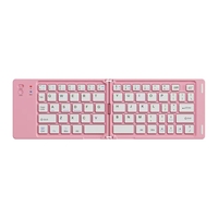 Keyboard tipis portabel lipat ganda, papan ketik nirkabel 66 tombol untuk ponsel Tablet Windows untuk Ios Android