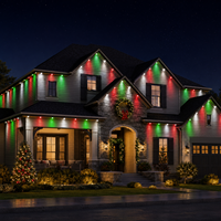 Guirlandes lumineuses de Noël extérieures imperméables, décorations de fêtes, éclairage à points LED RGB, éclairage de gouttières