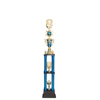 Coupe de trophée sportive universelle en plastique doré de haute qualité avec logo personnalisé et autocollants en feuille d'aluminium pour cadeaux religieux d'église SZ08-2 Taille M