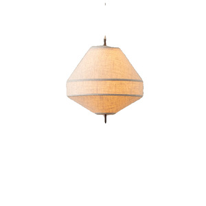 Japanese Wabi Sabi Style Pendant <b>Light</b> 40cm Diameter Warm <b>Light</b> <b>LED</b> E27 Round Fabric Lamp For Living Room <b>Tea</b> Room Bedroom - Product Image 2