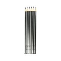 Lot de 6 crayons HB noirs standard, crayons triangulaires pour l'école, fournitures de bureau, papeterie personnalisée en gros