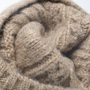 High Quality Custom 100% Wool Gray <b>Beanie</b> <b>Hats</b> in Bulk Soft Winter Warm Knitted <b>Hat</b> Thick Woman <b>Beanies</b> Vintage - Product Image 2