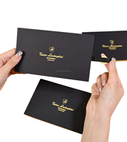 Tarjeta de Membresía de Lujo Personalizada de Alta Gama, Tarjeta de Visita Dorada, Cartulina Kraft, Estampado en Caliente, Diseño Elegante, Impresión en Color Vainilla
