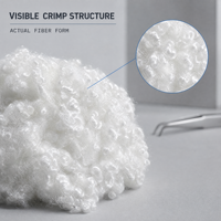 Matériau de Rembourrage HCS en Fibre de Polyester 100% Vierge Blanche Anti-Bactérienne avec Motif Siliconé et Fibre Discontinuée