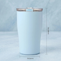 Everich Nouveau ODM 250ml Tasses réutilisables en acier inoxydable à double paroi Tasse à café de voyage en acier inoxydable avec couvercle coulissant