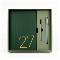 Carnet de notes A5 de luxe personnalisé 2027 en cuir PU souple, coffret cadeau de gratitude, journal-agenda-planificateur quotidien avec boîte et stylo