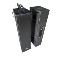 PAKLAM AUDIO Altavoz de Columna Activo/Pasivo de 3x10 Pulgadas, 700W RMS/1400W Pico, de Madera, Alta Potencia, para Bodas, Banquetes, Restaurantes y Clubs