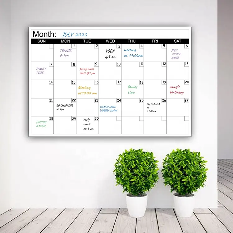 Kalender Dinding Besar Kering Kustom Kalender Dinding Perencana Cetakan Kalender