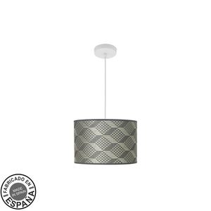 Lampada a sospensione da soffitto 1xE27 bianca e grigia, dimensioni 30x30cm, ideale per la decorazione d'interni e l'illuminazione ambientale. - Product Image 1
