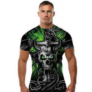 2023Fast Delivery Skull T Shirt Tau T-Shirt Punk Rock Hip-Hop Tee Anime Clothes Sexy Men Clothing Print Fashion 2023 New O-Neck