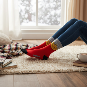 Calcetines de Jacquard Transpirables de Lujo para Niña, Diseño de Logotipo Bordado en Jacquard, Coloridos, Tipo Patito, Talla Única, para Uso Diario en Invierno - Product Image 3