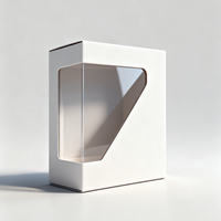 Emballage en film laminé écologique imprimé sur mesure avec fenêtre transparente, boîte en papier pour bougie, jouet, boîte cadeau