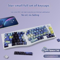 Customized Cherry Keyboard Van Gogh Crow Wheat Field PBT Keycaps French OEM Sublimation Transparent Side Engraved OEM