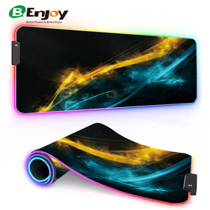 11 RGB Lighting Effects Mouse <strong>Keyboard</strong> Pad Smooth Surface Illuminated Desk Mat With Astronaut For Computer Accessories &amp; Gaming - Product Image 2