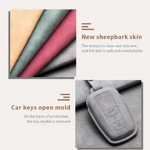 Para <span class=keywords><strong>Toyota</strong></span> <span class=keywords><strong>Prius</strong></span> Camry Corolla CHR RAV4 Prado 2018 <span class=keywords><strong>2022</strong></span> cuero coche mando a distancia funda protectora llavero Accesorios - Product Image 5