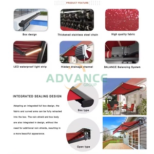 3x3.<span class=keywords><strong>5</strong></span> <span class=keywords><strong>4x3</strong></span>.<span class=keywords><strong>5</strong></span> 6x4 m Pare-soleil d'extérieur Auvent latéral rétractable automatique/Auvent roulant en aluminium Auvent de porte - Product Image 5