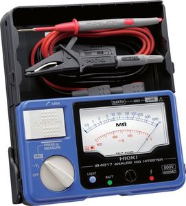 เครื่องวัดกำลังไฟฟ้าแบบอนาล็อก Hioki IR4017-20 500 โวลต์ ดีซี ความแม่นยำ 2% พร้อมการรับประกัน 1 ปี Hioki Ir4017-20 อนาล็อก เมกะโอห์มมิเตอร์ ประสิทธิภาพสูง - Product Image 1