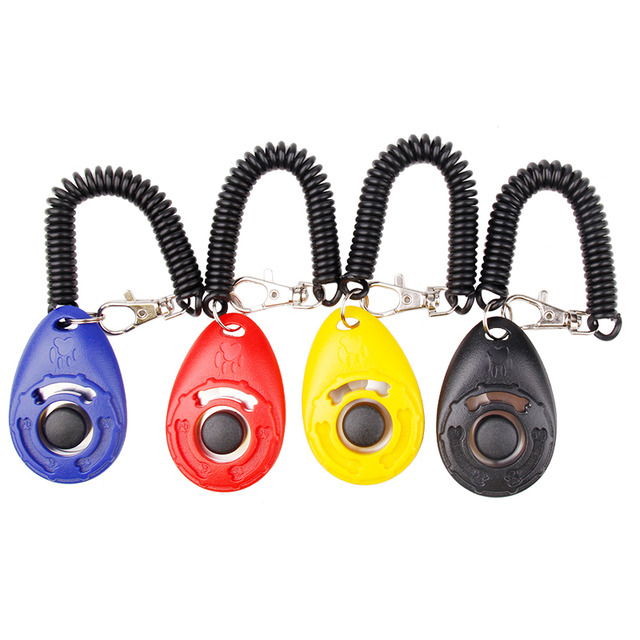 New Plastic Dog Training Clickers Sustainable Pet Agility Training Aid Hand Operated Press for Pet Behavior Training