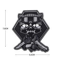 Patch décoratif personnalisé en PVC souple adhésif pour gilet tactique, logo personnalisé, patchs thermocollants en caoutchouc pour chapeaux et vêtements