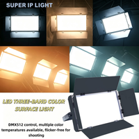 Luz LED de Panel DMX 512 de 200W para Estudio de Audio y Video Profesional, Iluminación Plana y Suave para Fotografía y Televisión