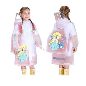 Impermeable para Estudiantes con Cubierta para Mochila, Diseño de Dibujos Animados, Poncho Impermeable para Niños, Ropa de Lluvia para Clima Tormentoso - Product Image 6