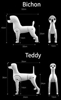 Perruques synthétiques en fourrure pour chien, pour entraînement et toilettage de caniches, emballées sous vide, modèle squelette de chien, vente en gros directe usine, stable
