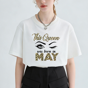 Stampa 'This Queen Was Born in MAY' Design in Vinile DTF per Trasferimento a Caldo - Product Image 3