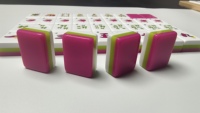 Ensemble de Mahjong Mood Storm, style chinois antique rose, tuiles sculptées à la main de luxe pour adolescentes, pour les fêtes à la maison