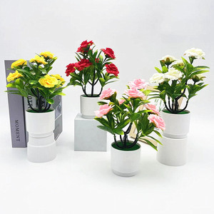 Bonsaï de rose artificielle Paulon 10-30 cm, plante en pot en plastique, décoration de bureau à domicile - Product Image 1