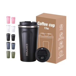 Biểu tượng tùy chỉnh hotcold nhiệt flasks 17Oz cốc cốc với nhiệt độ LED hiển thị thép không gỉ cốc sữa hiện đại cốc cà phê - Product Image 1