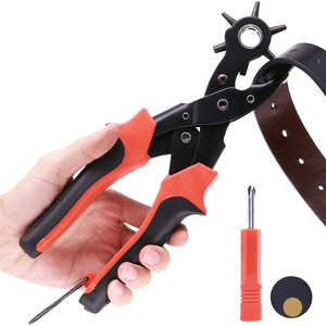 Guest Quality Heavy Duty Belt Punch Pliers Round Hole 50 Steel S2 Alloy Tool Steel Drilling For Belt - Product Image 4