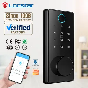 Aluminum Alloy TTlock App Fingerprint Card Code Unlocked Automatic Deadbolt Door Smart Lock