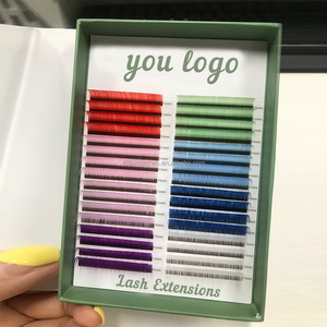 JOMAY Extensiones de Pestañas Coloridas de Marca Privada Hermoso Color Extensiones de Pestañas Individuales Pestañas de Colores Personalizadas - Product Image 3