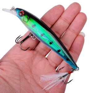 11.2Cm 13.6G Minnow Cứng Câu Cá Lure Nổi Mồi Lures Bơi Phong Cách 12 Colores Bionic Nhân Tạo Cứng Mồi Lông Móc - Product Image 6