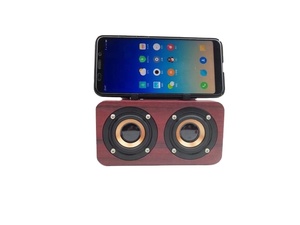 Altavoces de madera portátiles alimentados por batería inalámbricos para REPRODUCTOR DE Audio Bluetooth para el hogar fiesta al aire libre Compatible computadora móvil P - Product Image 2