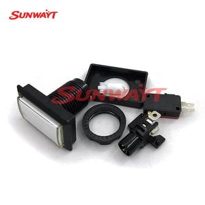 Bouton rectangulaire à bord droit 50*33mm 12V avec réinitialisation automatique et lumière pour accessoire de machine de jeu - Product Image 6