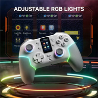 Control Inalámbrico para Juegos STK-7052P con Pantalla Inteligente, Luces RGB, Efecto Hall, Batería Ecológica de 1000mAh, Joystick para Móvil y PC