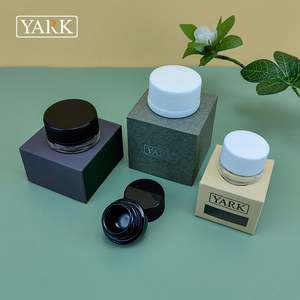 Square Glass <b>Mini</b> Jar 3ml 5ml 7ml 9ml Child Proof Clear Black White Premium CR Glass Concentrate Container - Product Image 6