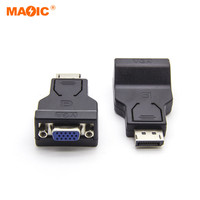Adaptor DP ke VGA Berkualitas Tinggi 1080P untuk Laptop PC