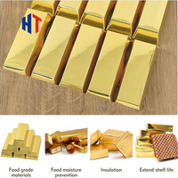 Papier métallique coloré imperméable personnalisé en gros de Chine pour l'emballage du chocolat
