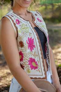 Vêtement de haute qualité pour femmes, automne-hiver, écologique, boutonné, matelassé, manches longues, motif floral, longueur classique - Product Image 2