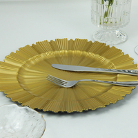 StarLuckINT Assiettes de présentation en plastique de 13 pouces, irrégulières, de luxe, pour décoration de mariage, fêtes et hôtels – Meilleures ventes, en stock