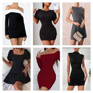 Despacho de aduanas de bajo precio para mujeres usadas mezcladas a granel embalaje nuevos vestidos ropa liquidación - Product Image 2