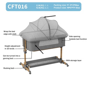 <span class=keywords><strong>Cuna</strong></span> <span class=keywords><strong>de</strong></span> Metal para Bebés Recién Nacidos, con Juego <span class=keywords><strong>de</strong></span> Almohada y Manta - Product Image 4