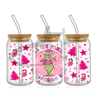 Haute qualité UV DTF tasse Wrap transferts 16oz animé film personnages autocollant pour tasses Libbey verre gobelet tasse