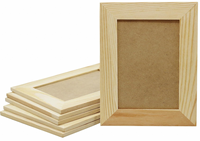 Cadres photo en bois de pin massif non fini, personnalisables en usine, écologiques et simples pour projets de peinture DIY