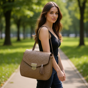 Bolso Fana Cleopatra, Tamaño Pequeño, Patrón Geométrico, Cierre de Solapa Metálico, Clásico, Casual, para Uso Diario - Product Image 2