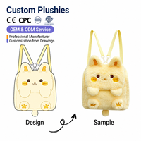 Sac à dos en peluche personnalisé avec logo, en fausse fourrure super douce et coton PP, motif animal, idéal pour anniversaire et anti-stress, qualité supérieure