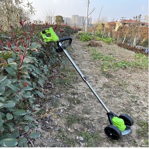 [Expo de Septembre] Débroussailleuse sans fil 21V avec poignée en D pliable, tondeuse à gazon avec roues et lame de scie pour jardinage DIY - Product Image 4