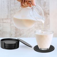 Ensemble de sous-verres en cuir PU blanc au design personnalisé en vrac